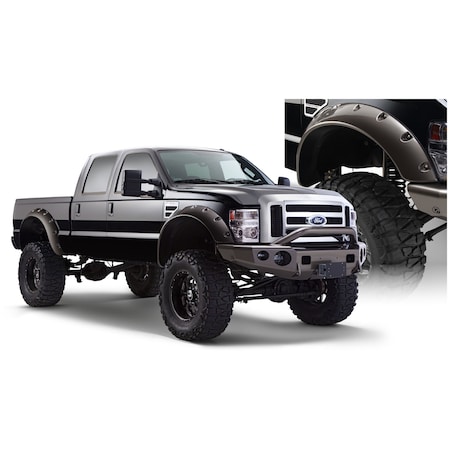 Bushwacker FRONT PAIR ONLY/08-10 FORD SUPER DUTY CUT-OUT FENDER FLARES 20047-02
